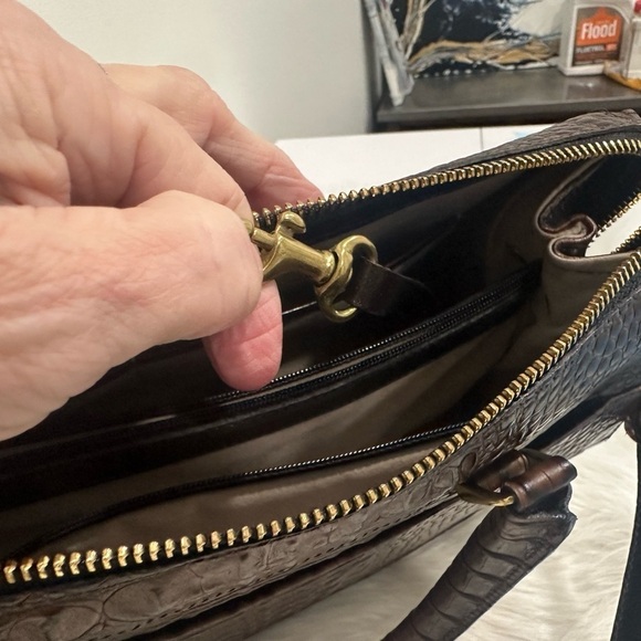 Brahmin Crandall chocolate Whitney satchel handbag - Picture 4 of 9
